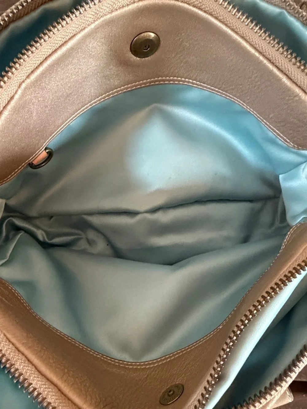 Coach Bonnie Metallic Pebble Leather Satchel - Picture 13 of 16